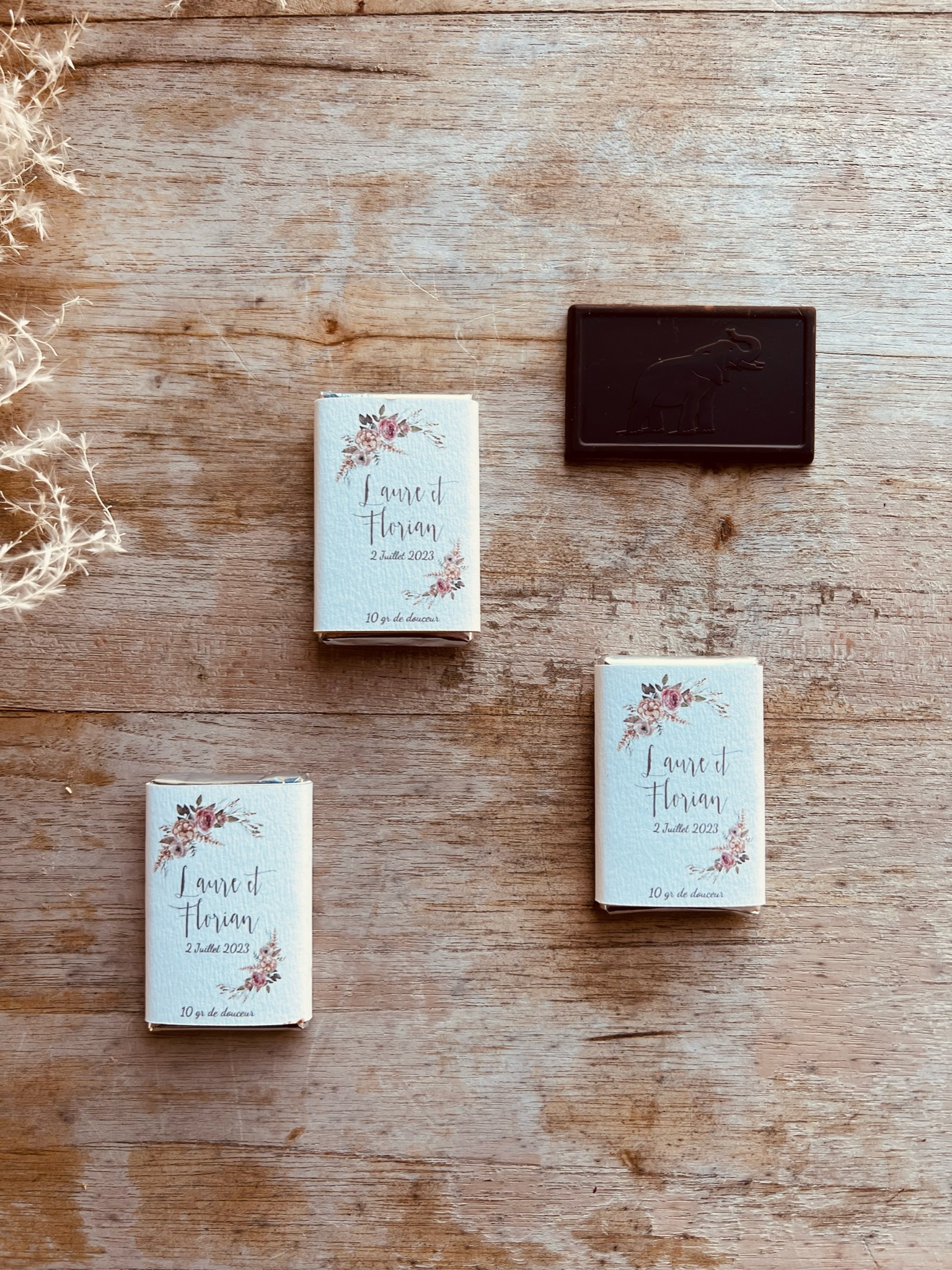 Mini tablette de chocolat - Féeline Création