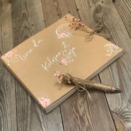 Stylo Rose Gold Livre d'Or Paillettes