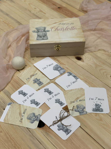 cartes étapes avec coffret naissance