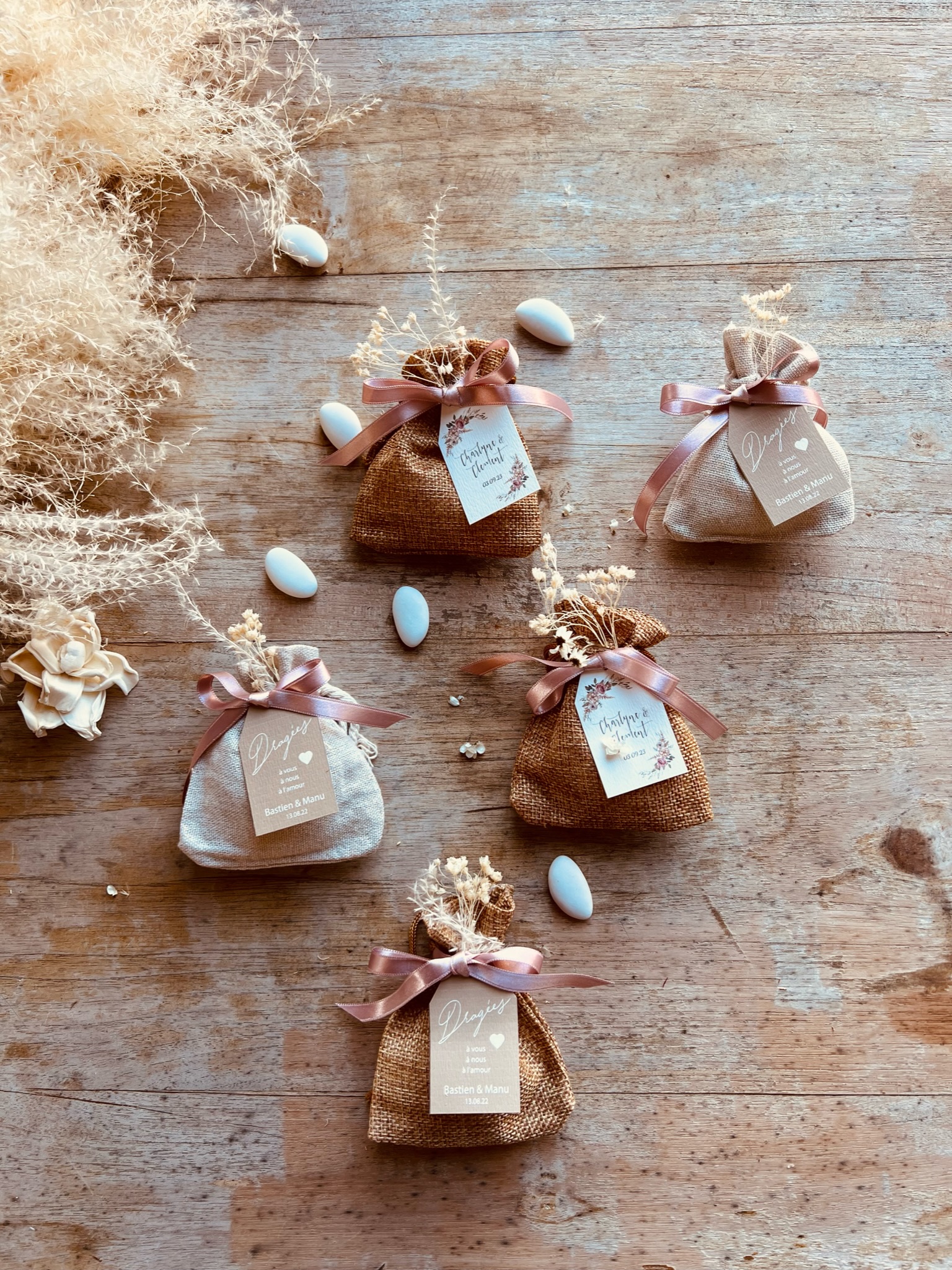 Sachet personnalisé mariage top