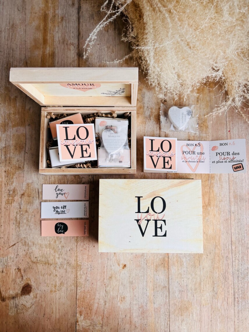 box cadeau mini love you pour la saint valentin